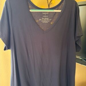 Torrid Classic Fit Navy Top